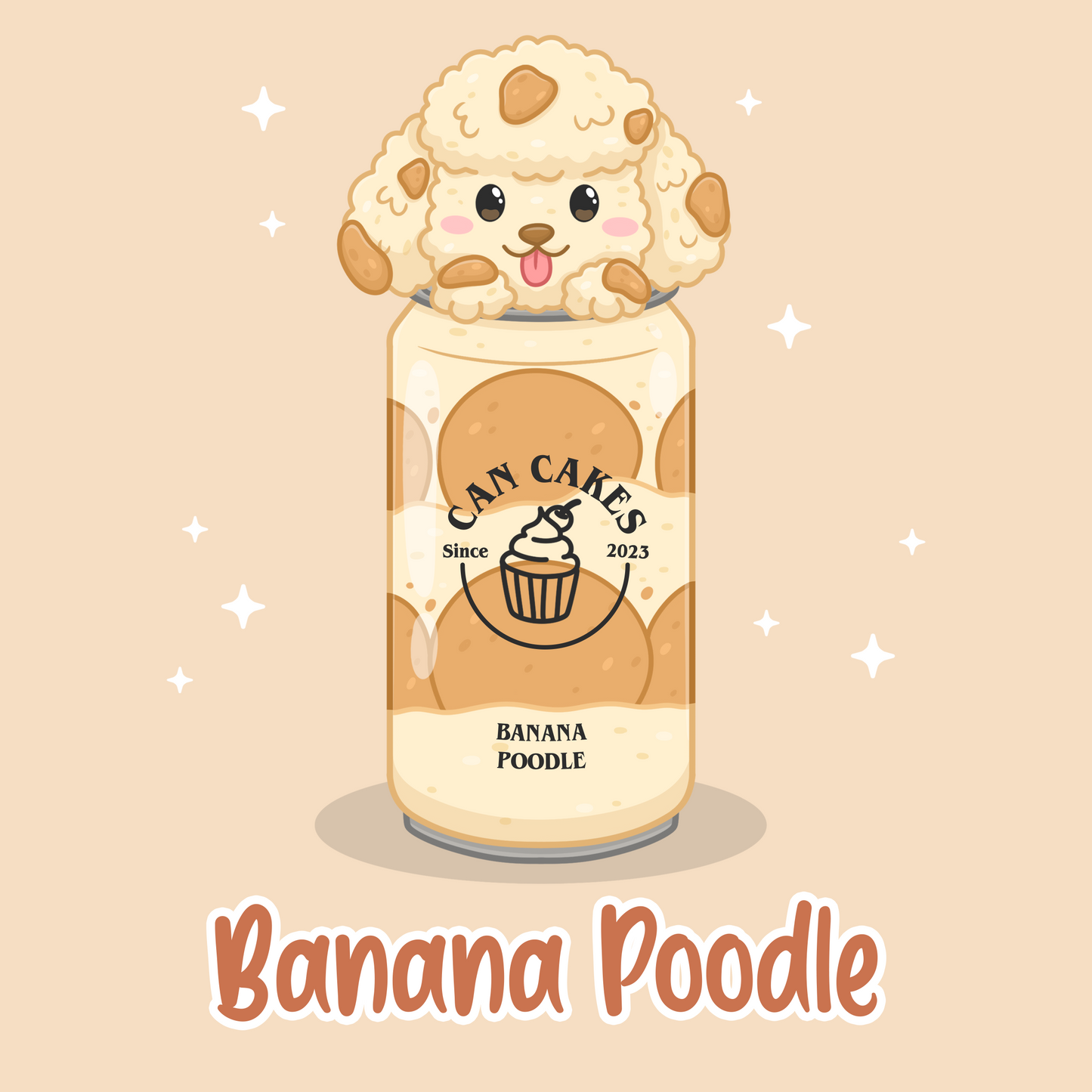 Banana Poodle Sticker