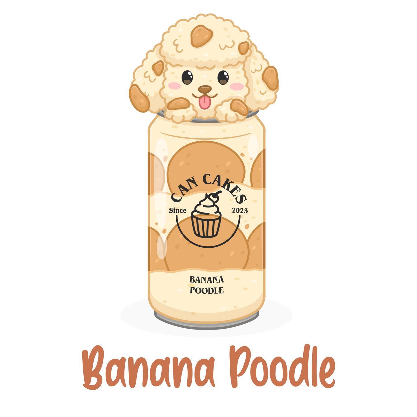 Banana Poodle Sticker